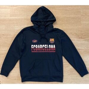 Original Barcelona FCB Barca Més que un club Men Soccer Hoodie Sweater M/L Navy